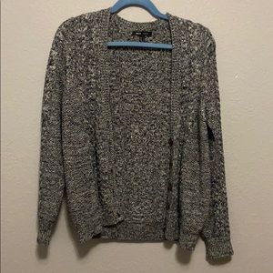 Black and White Button Up Cardigan